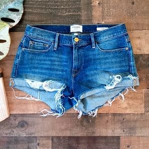 Frame Denim Distressed Jean Shorts